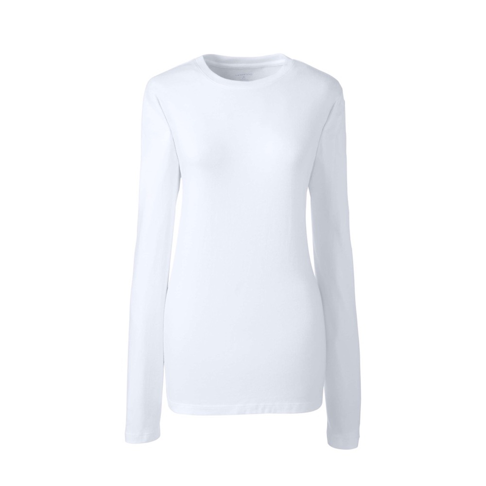 J CREW White Long Sleeve Tee